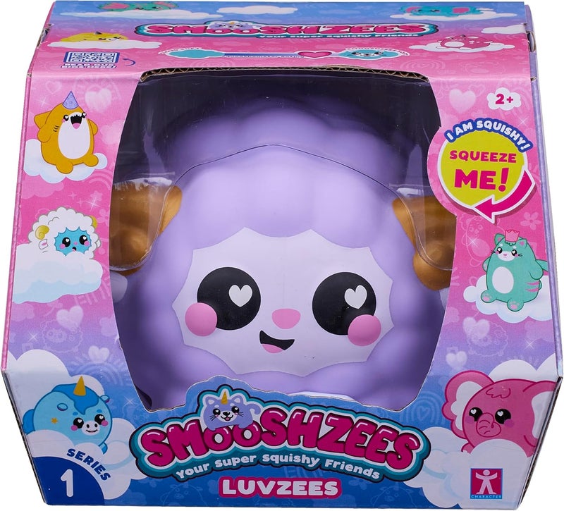 Smooshzees Luvzees, Willow, Purple Sheep, Collectable Characters, Supersoft, Cuddly and Squishy! - Image 1